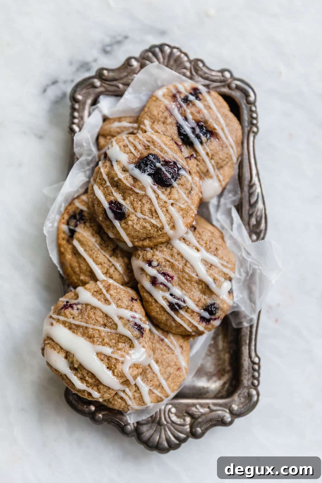 brown sugar blueberry cookies I howsweeteats.com