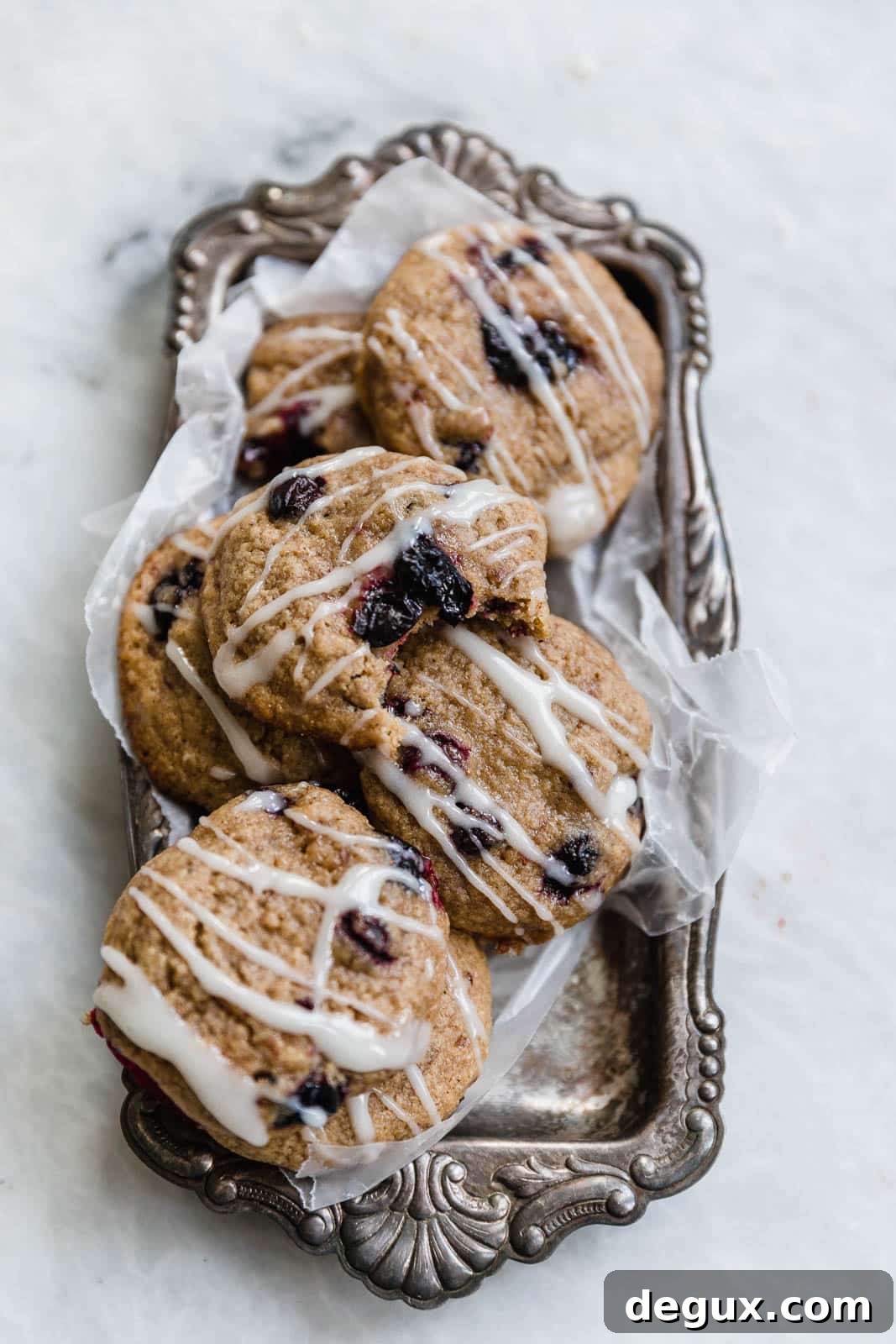brown sugar blueberry cookies I howsweeteats.com