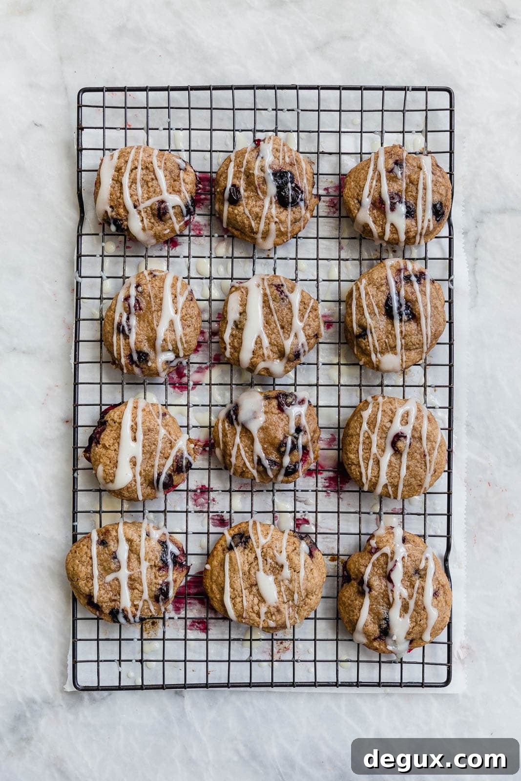brown sugar blueberry cookies I howsweeteats.com
