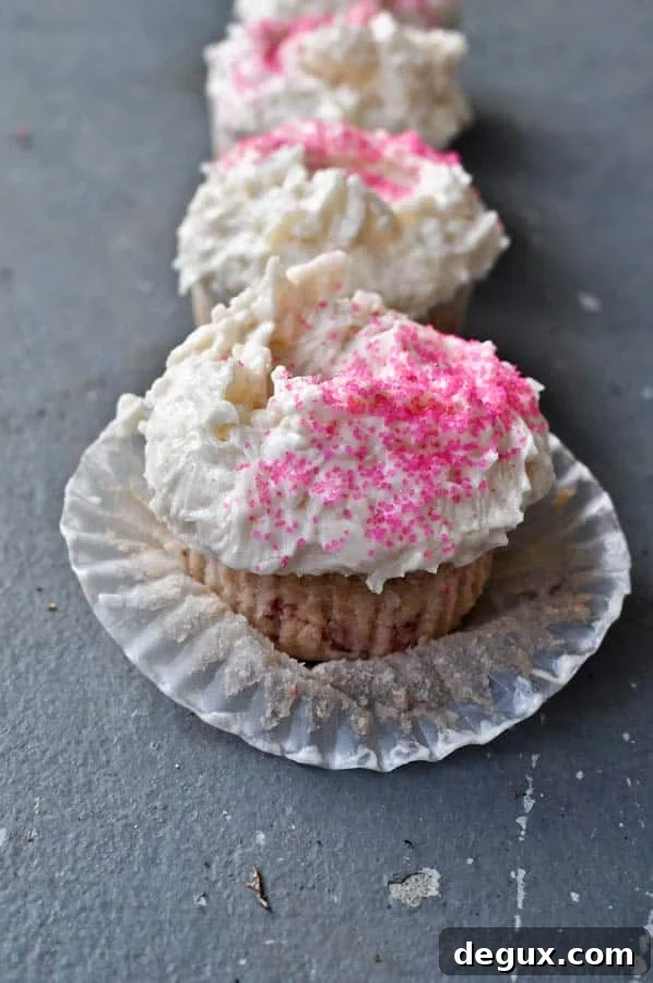 Fresh Strawberry Cupcakes with Coconut Frosting