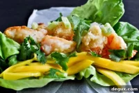 Crispy Shrimp and Mango Spring Rolls (or Lettuce Wraps)