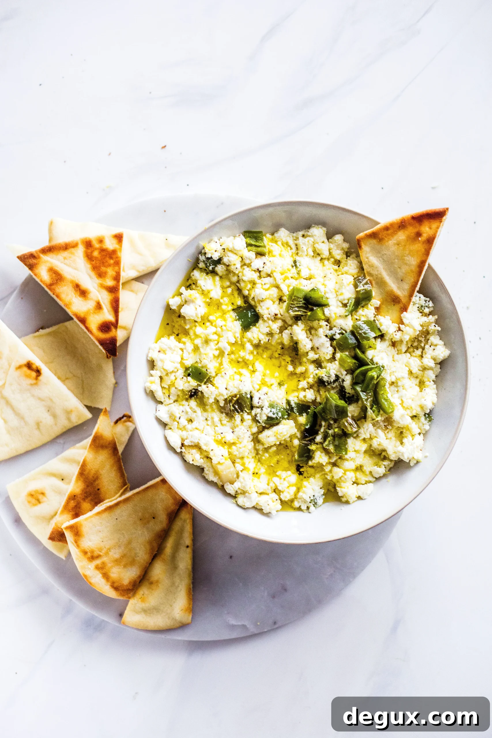 Creamy Feta Dip Recipe for Parties and Snacks 2 creamy feta dip (aka, crazy feta!) I howsweeteats.com #feta #dip #appetizer #recipes #cheese