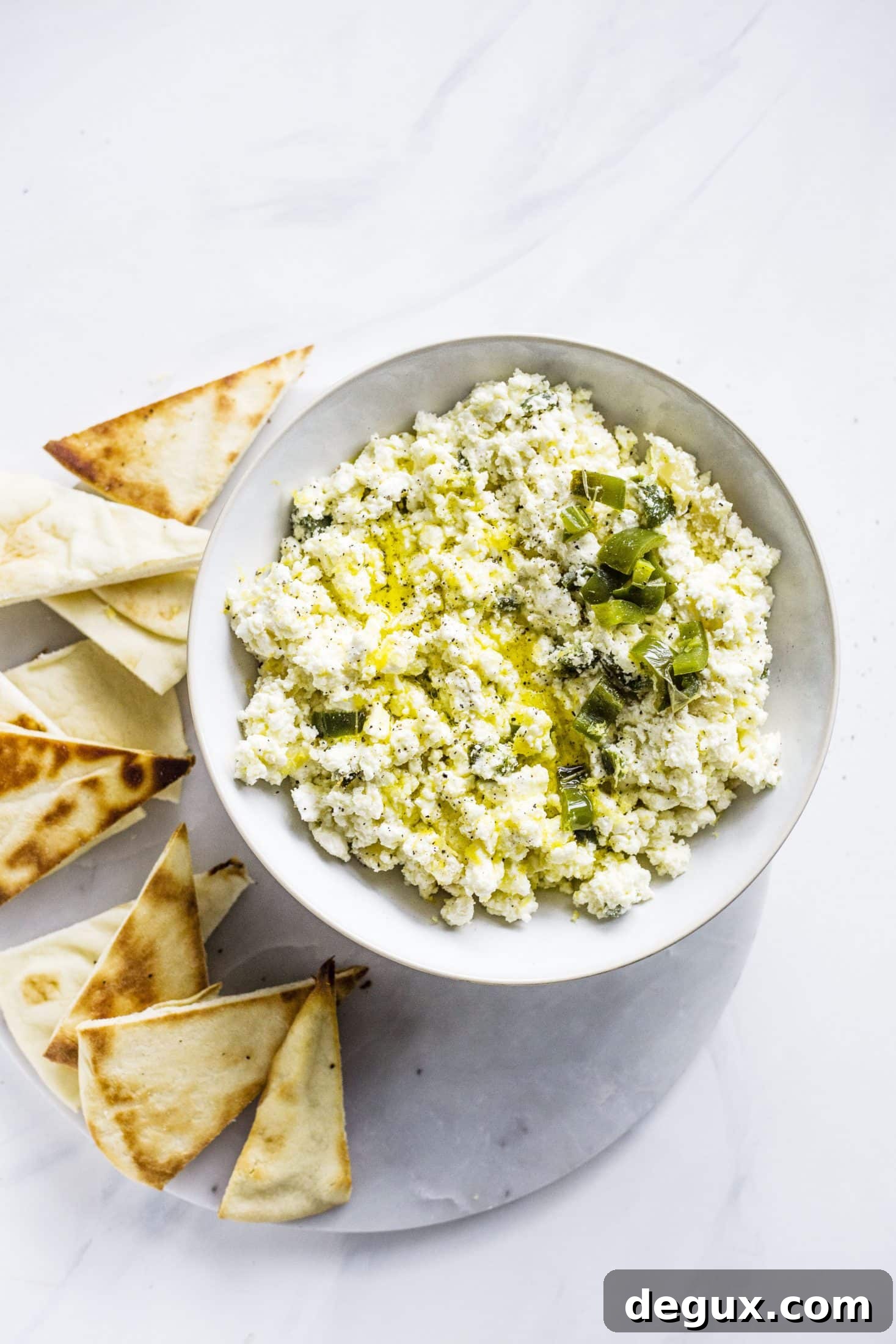 Creamy Feta Dip Recipe for Parties and Snacks 7 creamy feta dip (aka, crazy feta!) I howsweeteats.com #feta #dip #appetizer #recipes #cheese