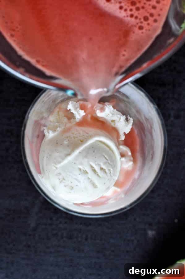 Fresh Mint and Watermelon Soda Floats