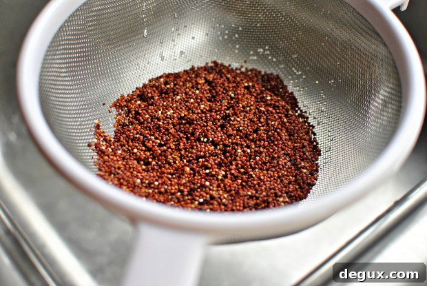 rinse quinoa