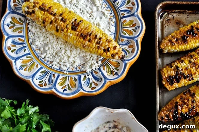 Grilled Corn with Bacon Butter and Cotija Cheese Grilled Corn with Bacon Butter and Cotija Cheese