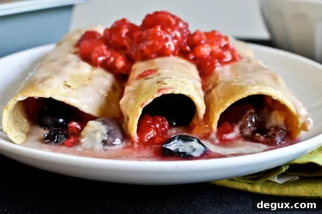 Fruit enchiladas