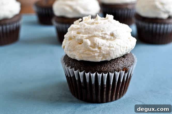 Finished frosted cupcake
