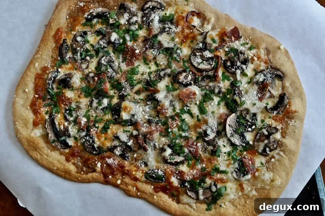 Whole Wheat Fontina Portobello Pizza