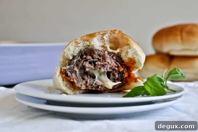 Cheesy Stuffed Meatball Sliders Cheesy Stuffed Meatball Sliders