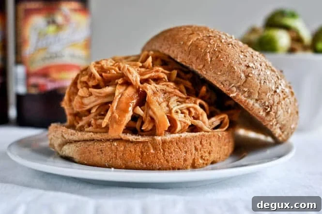 Crockpot BBQ Beer Chicken I howsweeteats.com Crockpot BBQ Beer Chicken I howsweeteats.com