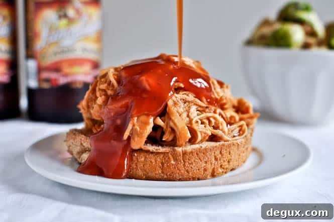Crockpot BBQ Beer Chicken I howsweeteats.com Crockpot BBQ Beer Chicken I howsweeteats.com