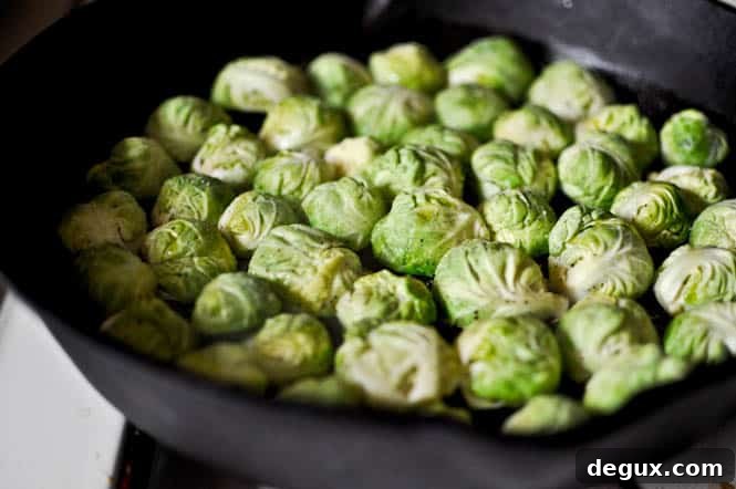 Pan Roasted Brussels Sprouts with Brown Butter and Toasted Pecans