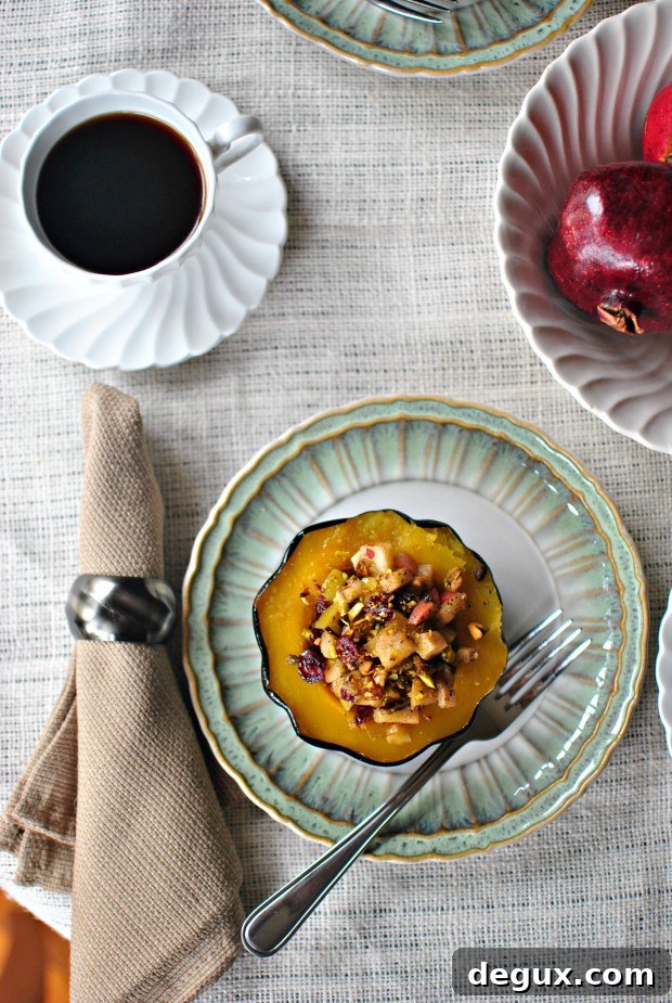 Roasted Acorn Squash Stuffed with Fruit and Nuts 22 Fruit and Nut Stuffed Acorn Squash