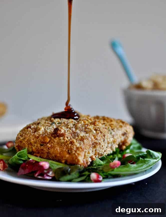 Almond-crusted salmon plated