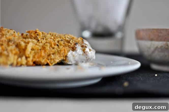 Plated chicken fingers with dip