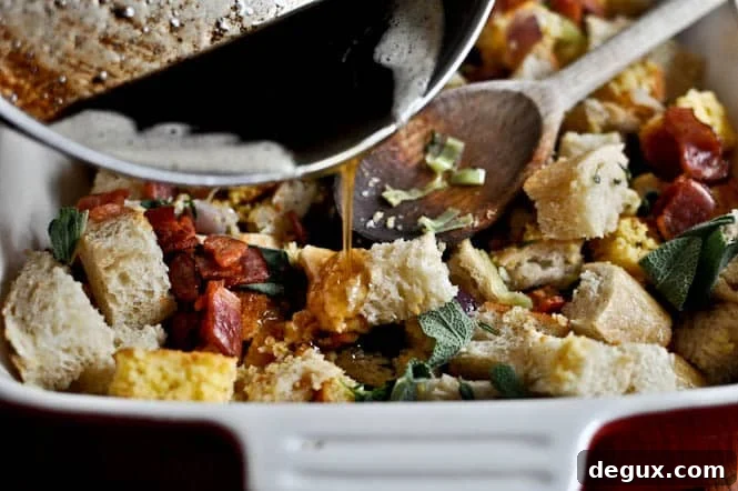 Double Bread Stuffing with Brown Butter, Bacon & Sage Double Bread Stuffing with Brown Butter, Bacon & Sage