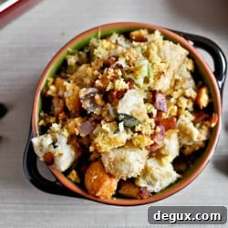 Double-Bread Stuffing with Brown Butter, Bacon & Sage 2 img 20470 7