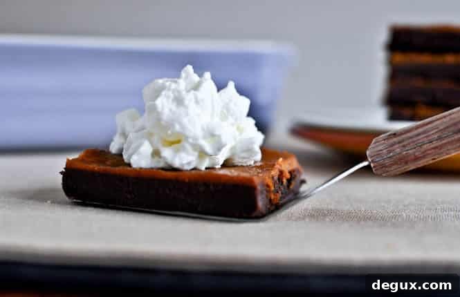 Pumpkin Pie Fudge Brownie Bars I howsweeteats.com