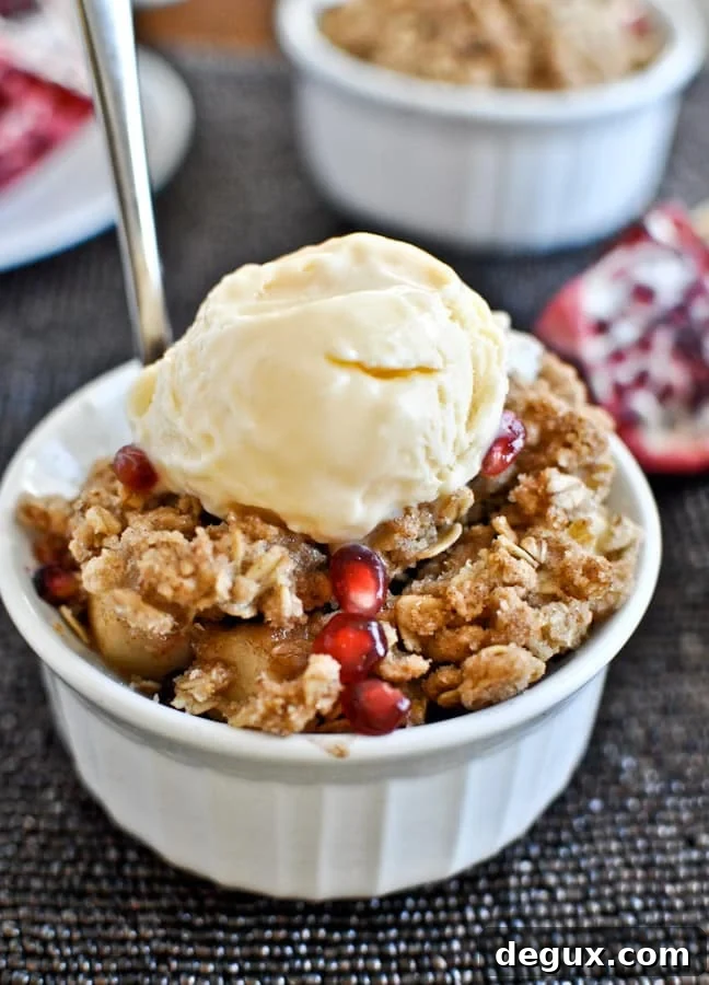Pomegranate Pear Crumble Cups Pomegranate Pear Crumble Cups