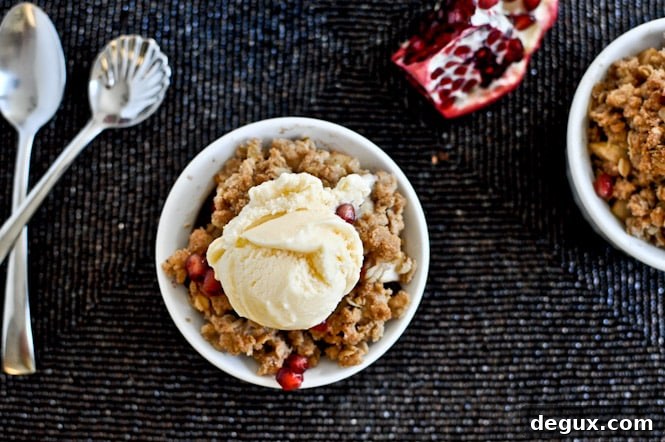 Pomegranate Pear Crumble Cups Pomegranate Pear Crumble Cups