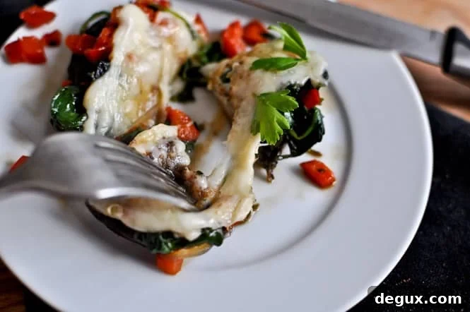 Stuffed Fontina Portobello Skillet Stuffed Fontina Portobello Skillet