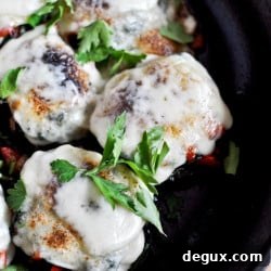 Stuffed Fontina Portobello Skillet