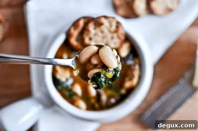 30 Minute White Bean + Chicken Soup