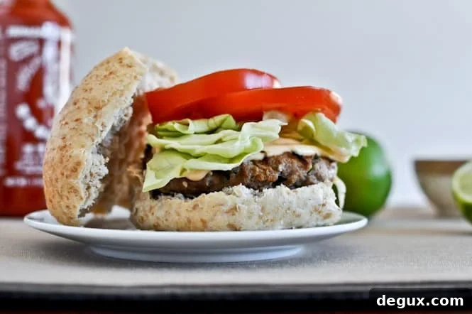 Asian Turkey Burgers with Spicy Lime Mayo