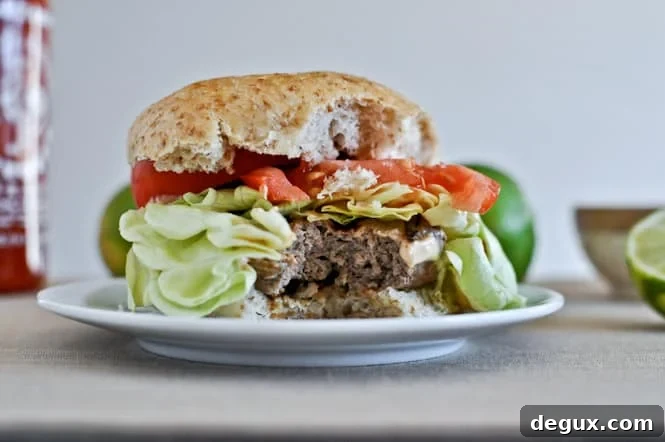 Asian Turkey Burgers with Spicy Lime Mayo I howsweeteats.com