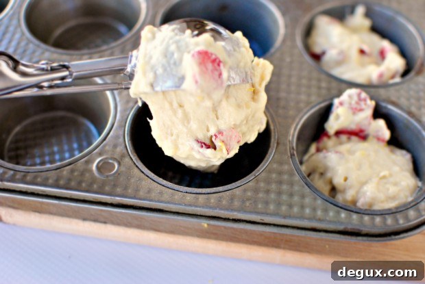 fill muffin tin
