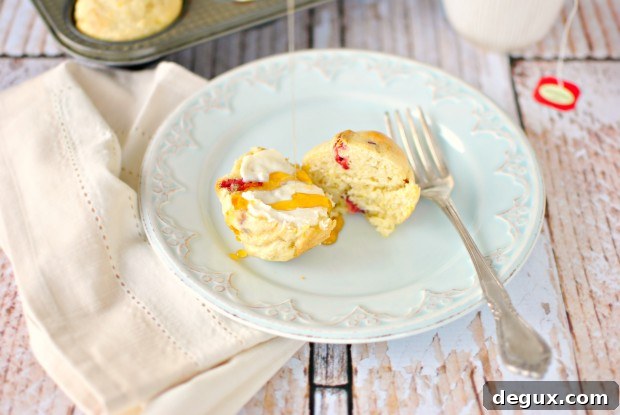 Strawberry Lemon Pancake Muffins