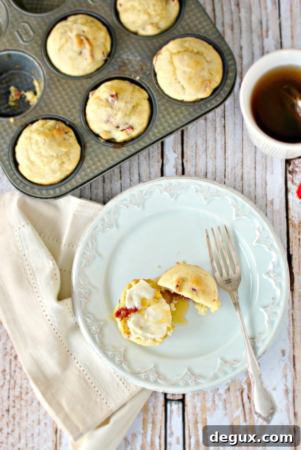 Strawberry Lemon Pancake Muffins