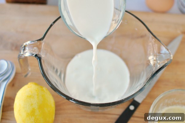 pour milk