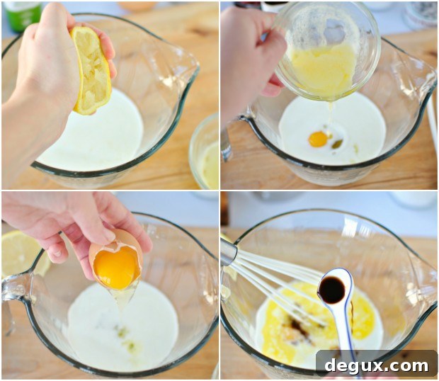 lemon butter egg and vanilla