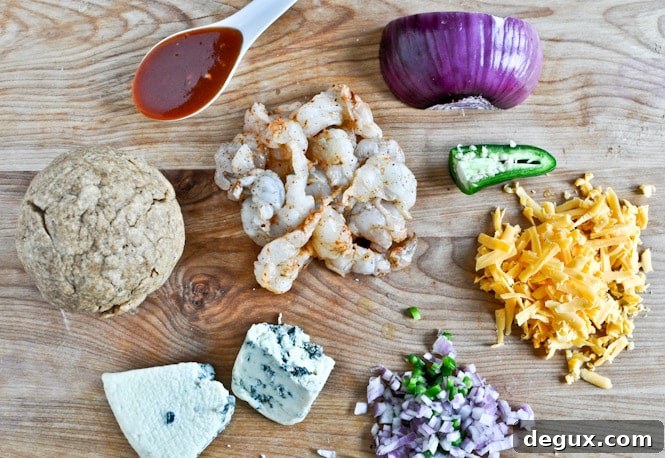 Whole Wheat BBQ Shrimp Flatbread