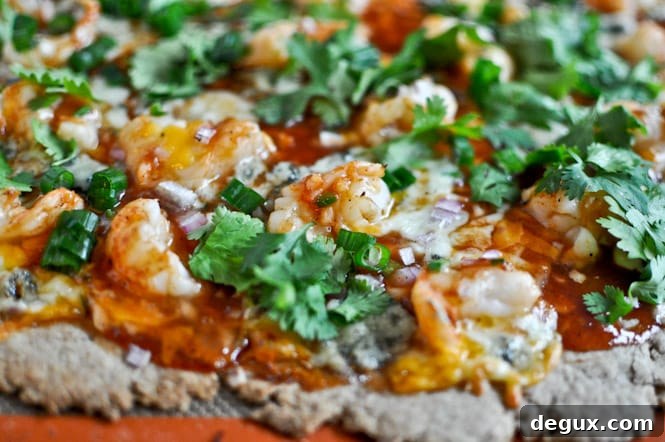 Flatbread with shrimp and cheese
