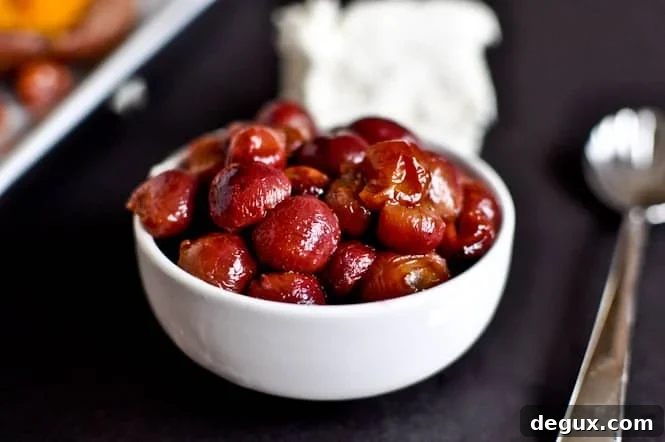 Grapes bursting in the oven