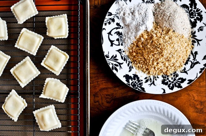 Crunchy Oven-Fried Cheese Ravioli