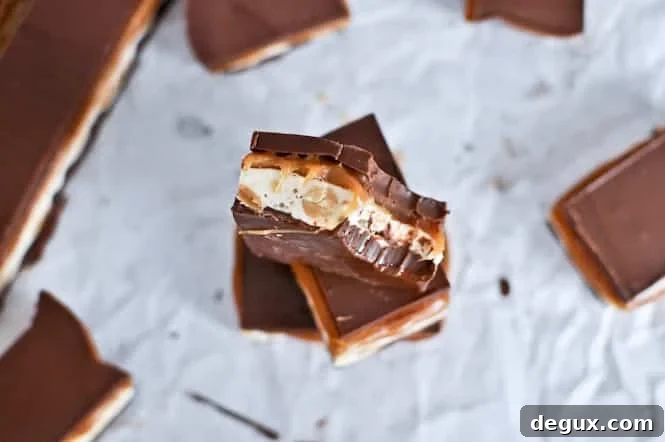 Homemade Snickers Bars Homemade Snickers Bars