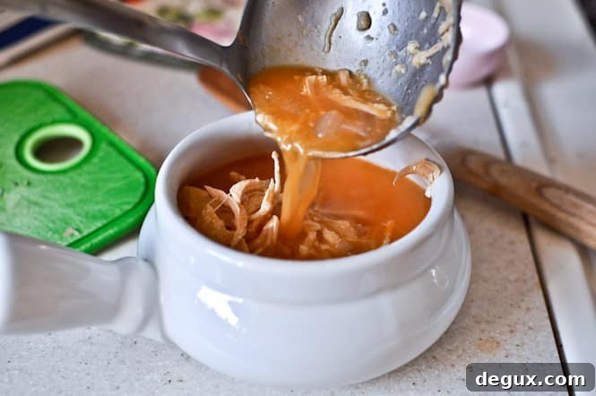 Serving Buffalo Chicken Soup