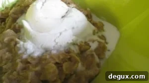 melting ice cream in oats