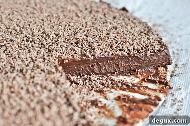 No Bake Milk Chocolate Bailey's Truffle Cake