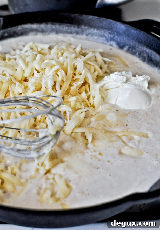 Four Cheese Baked Skillet Mac and Cheese