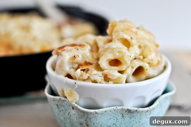Four Cheese Baked Skillet Mac and Cheese