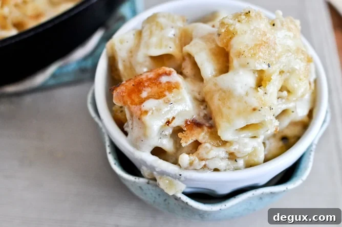 Four Cheese Baked Skillet Mac and Cheese