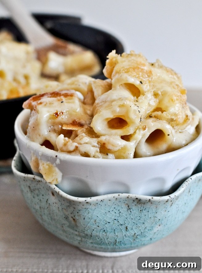 Four Cheese Baked Skillet Mac and Cheese