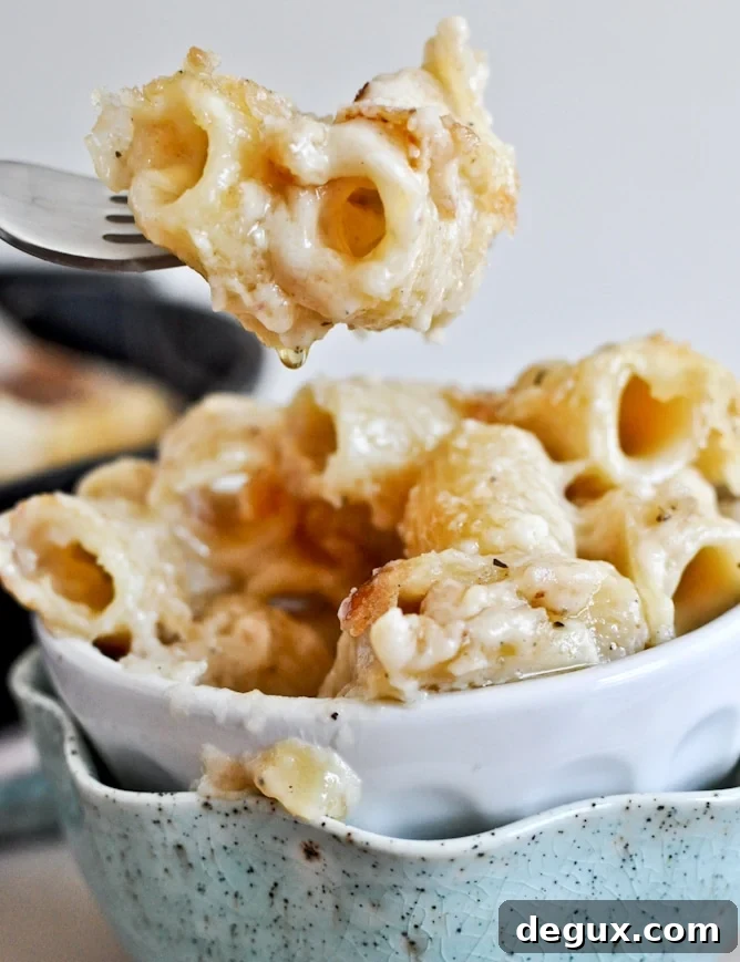 Four Cheese Baked Skillet Mac and Cheese