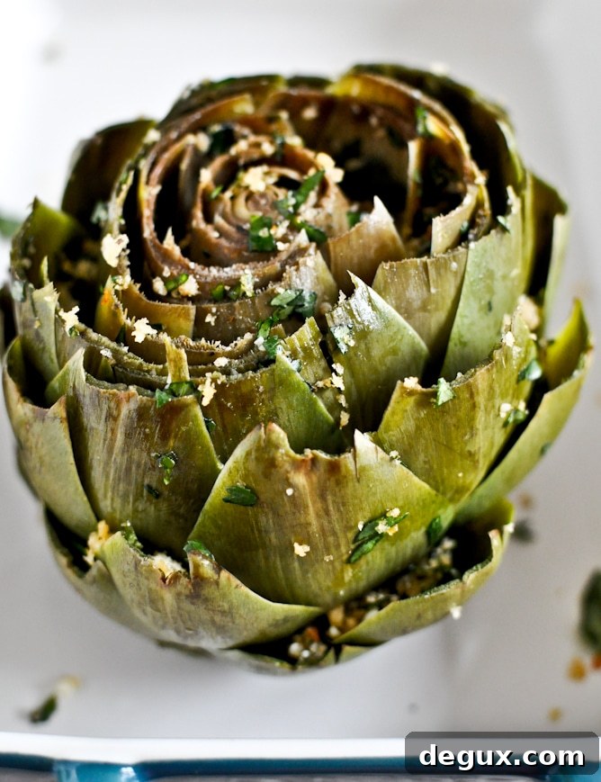 Herb Gorgonzola Artichokes with Parmesan Hollandaise Herb Gorgonzola Artichokes with Parmesan Hollandaise