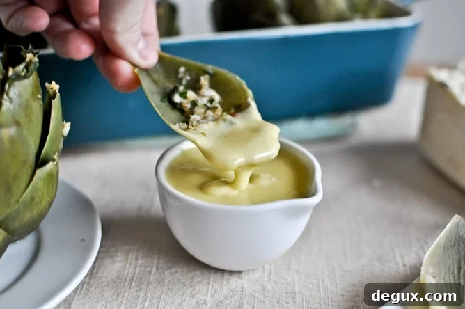 Herb Gorgonzola Artichokes with Parmesan Hollandaise Herb Gorgonzola Artichokes with Parmesan Hollandaise